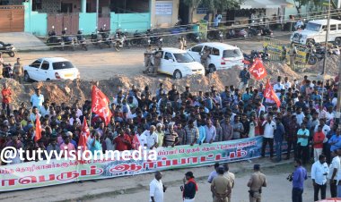 தூத்துக்குடியில் NTPL தொழிலாளர்கள் குடும்பத்துடன் போராட்டம்: 1000 பேர் பங்கேற்பு!