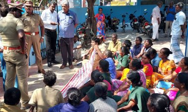 தூய்மைப் பணியாளர் விஷம் குடித்து தற்கொலை முயற்சி: பேரூராட்சி அலுவலகத்தில் பணியாளர்கள் முற்றுகை!