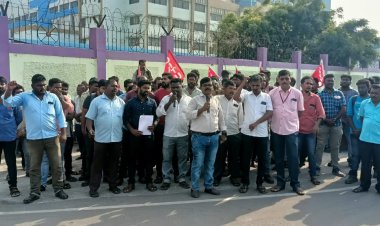 என்டிபிஎல் அனல் மின் நிலையத்தில் மருத்துவ வசதி, மரனமடைந்த ஊழியருக்கு ரூ.25 லட்சம் நஷ்ட ஈடு கேட்டு சிஐடியு ஆர்ப்பாட்டம்!