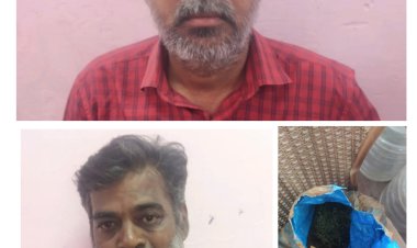 முள்ளக்காடு அருகே கஞ்சா வைத்திருந்த 2 பேர் கைது: 1 கிலோ175 கிராம்  கஞ்சா பறிமுதல்!