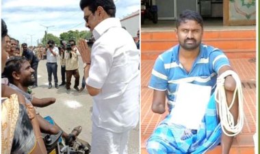 தமிழக முதல்வர் கனிவுடன் பாராட்டிய மாற்றுத்திறனாளியை - தூக்கு கயிறுடன் அலைய வைத்த கோவில்பட்டி தாலூகா அலுவலக அதிகாரிகள்!