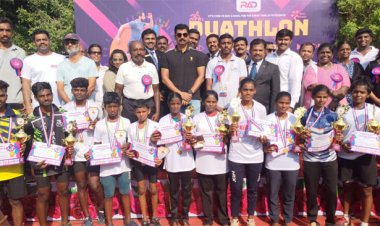 தூத்துக்குடியில் "எனக்கு வேண்டாம், நமக்கு வேண்டாம் போதை வேண்டாம்" போதைபொருள் ஒழிப்புக்கான விழிப்புணர்வு மரத்தான் போட்டி