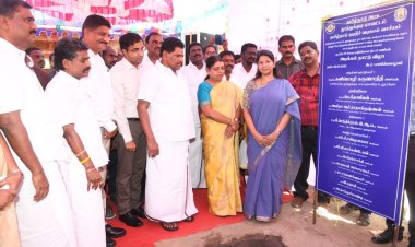 தூத்துக்குடியில் ரூ.515.72 கோடியில் கூட்டு குடிநீர் திட்டம் : கனிமொழி எம்பி அடிக்கல் நாட்டினார்!!