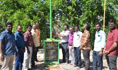 தமிழ்நாடு வேளாண்மை விரிவாக்க மைய அமைச்சு பணி அலுவலர் சங்கம் சார்பில் புதிய கொடி கம்பம் அமைப்பு!