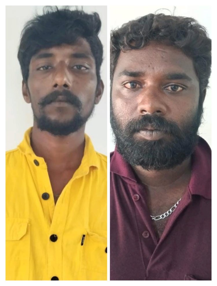 திருச்செந்தூர் ரோடு பகுதியில் முன்விரோதம் காரணமாக தகராறு செய்து தாக்கி கொலை மிரட்டல் விடுத்த 2 பேர் கைது.