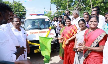 உலக மீனவர் தினத்தை முன்னிட்டு ஆம்புலன்ஸ் மற்றும் மருத்துவ முதலுதவி சிகிச்சை மையம் :  அமைச்சர்  துவக்கி வைத்தார்.