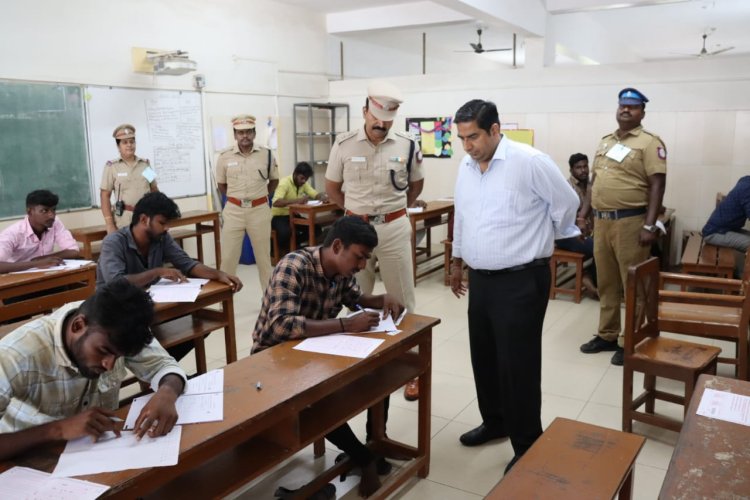 தூத்துக்குடி மாவட்டத்தில் 8 மையங்களில் காவலர் எழுத்து தேர்வு: ஆயிரத்திற்கும் மேற்பட்டோர் ஆப்சண்ட்!!