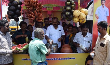 தூத்துக்குடி மாநகரில் திமுக சார்பில் 2 இடங்களில் நீர் மோர் பந்தல்: மேயர் ஜெகன் பொியசாமி திறந்து வைத்தார்