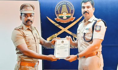 சிறப்பாக பணியாற்றிய காவல்துறையினருக்கு பாராட்டுச் சான்றிதழ் : எஸ்பி வழங்கினார்!