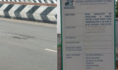 வல்லநாடு ஆற்றுப்பாலத்தில் மீண்டும் பள்ளம் : வாகன ஓட்டிகள் அச்சம்!