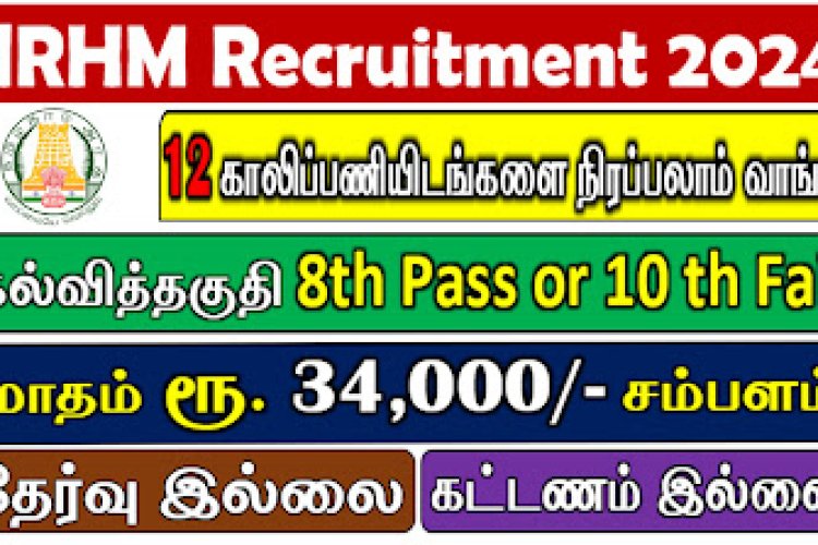 NRHM Recruitment 2024|Qualification 8th Pass or 10 th Fail| -Apply Fast!!!