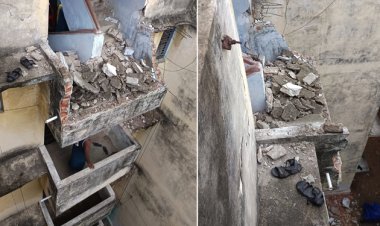 தூத்துக்குடி தெர்மல் நகர் அடுக்குமாடி குடியிருப்பு சுவர் திடீரென இடிந்து விழுந்தது: தூத்துக்குடியில் பரபரப்பு!