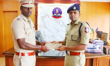 குளத்தூர் அருகே இடைநின்ற 6 குழந்தைகளை பள்ளியில் சேர்க்க உதவிய சார்பு ஆய்வாளருக்கு எஸ்பி பாராட்டு!