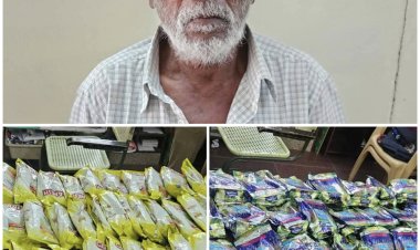 கோவில்பட்டி அருகே பெட்டிக்கடையில் தடைசெய்யப்பட்ட புகையிலை பொருள்கள் விற்பனை செய்த ஒருவர் கைது -3 மூடை தடைசெய்யப்பட்ட புகையிலை பொருள்கள் பறிமுதல்