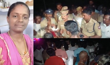 கயத்தார் அருகே டிப்பர் லாரி மோதி பெண் பலி, குழந்தை காயம் : பொதுமக்கள் சாலை மறியல்!!