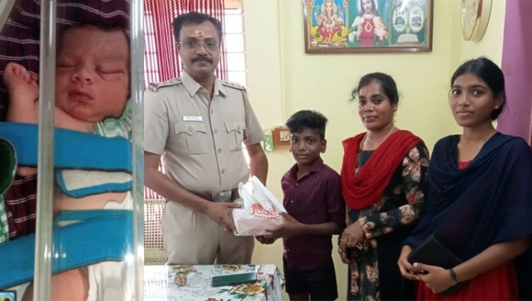 தூத்துக்குடியில் முட்புதரில் வீசப்பட்ட பச்சிளம் ஆண் குழந்தை மீட்பு : சிறுவனுக்கு போலீசார் பாராட்டு!