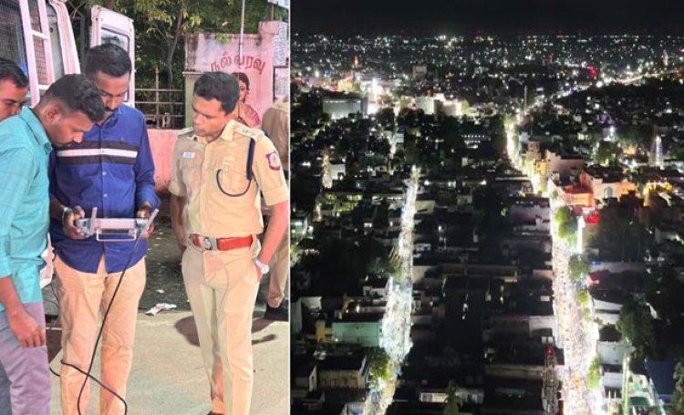 தூத்துக்குடியில் தீபாவளி பாதுகாப்பு தீவிரம்: ட்ரோன் கேமரா மூலம் நகர் பகுதிகள் கண்காணிப்பு!