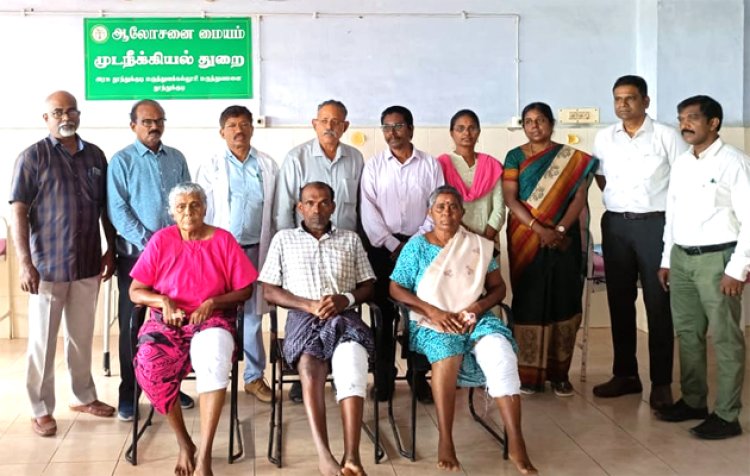 தூத்துக்குடி அரசு மருத்துவமனையில் 3பேருக்கு இலவச முழங்கால் மூட்டு மாற்று அறுவை சிகிச்சை!