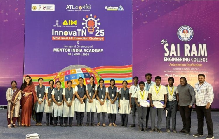 மாநில ஹேக்கத்தான் இன்னோவாTN 25 போட்டியில் ஸ்பிக்நகர் உயர்நிலை பள்ளி மாணவர்கள் மூன்றாம் இடம் பெற்று சாதனை