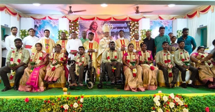தூத்துக்குடியில் 5 மாற்றுத்திறனாளி ஜோடிகளுக்கு கூட்டுத் திருமணம்..!