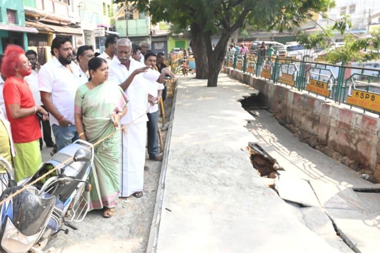 தூத்துக்குடி தெப்பக்குளம் பகுதியில் சீரமைப்பு பணிகள் அமைச்சர் கீதாஜீவன் ஆய்வு