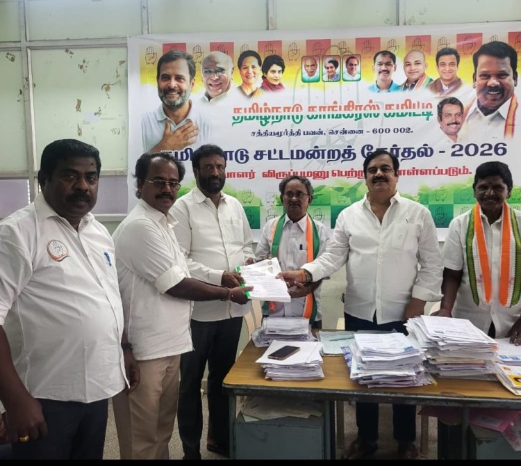 ஸ்ரீவைகுண்டம் தொகுதியில் போட்டியிட காங்கிரஸ் முரளிதரன் விருப்பமனு..!