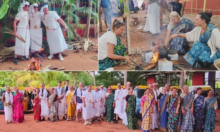 தூத்துக்குடியில் பாரம்பரிய முறைப்படி பொங்கல் கொண்டாடிய வெளிநாட்டவர்கள்..!