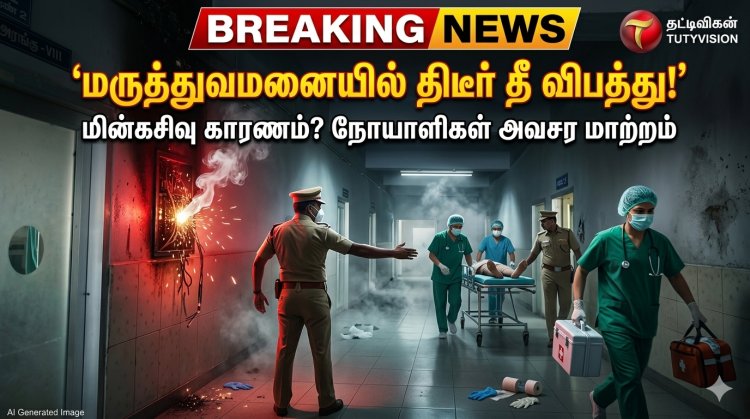 தூத்துக்குடி அரசு மருத்துவமனையில் திடீர் தீ விபத்து: அறுவை சிகிச்சை தளத்தில் கரும்புகை – நோயாளிகள் அவசர மாற்றம்!