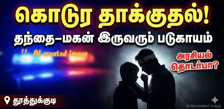“தூத்துக்குடி அருகே இடத் தகராறு வன்முறை: தந்தை–மகன் மீது கொடூர தாக்குதல் – அரசியல் நிர்வாகி மீது குற்றச்சாட்டு”