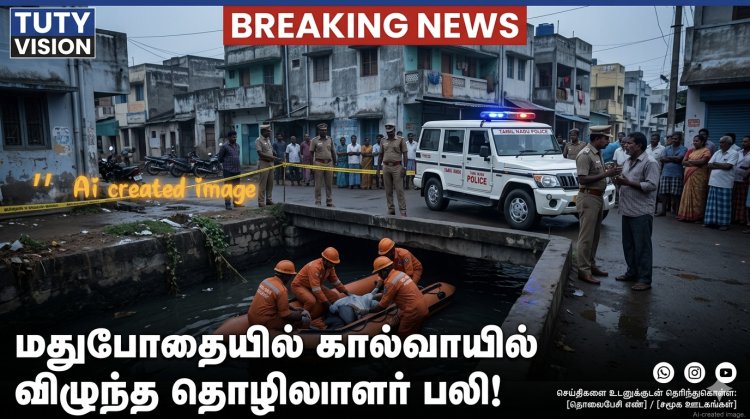 தூத்துக்குடியில் மது போதையில் கால்வாயில் விழுந்த தொழிலாளர் பலி – பரிதாப சம்பவம்