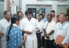 தூத்துக்குடியில் கூட்டுறவுத் துறையின் செயல்பாடுகள் குறித்து அமைச்சர் வி.காந்திராஜ் ஆய்வு