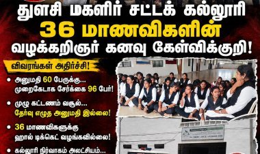 வல்லநாடு துளசி மகளிர் சட்டக் கல்லூரியில் பரபரப்பு: அங்கீகாரம் ரத்து... 36 மாணவிகளின் வழக்கறிஞர் கனவு கேள்விக்குறி! ஹால் டிக்கெட் வழங்கக் கோரி உள்ளிருப்பு போராட்டம்..!