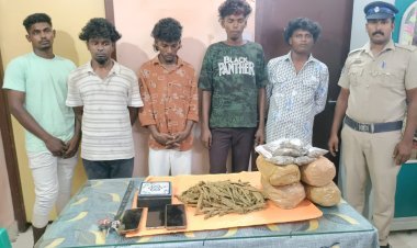 சிவந்தாகுளத்தில் கஞ்சா வேட்டை: 5 இளைஞர்கள் கைது – 5.5 கிலோ கஞ்சா, 2 இருசக்கர வாகனங்கள் பறிமுதல்!