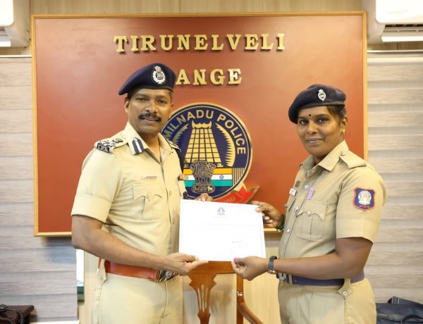 தூத்துக்குடி காவல்துறையினருக்கு பாராட்டு.. கொலை, நகை திருட்டு வழக்குகளில் சிறப்பாக புலனாய்வு செய்து குற்றவாளிகளுக்கு தண்டனை பெற்றுத் தந்த போலீசாருக்கு டிஐஜி நற்சான்றிதழ்