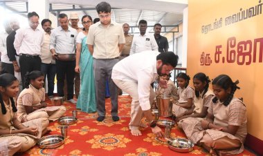 தூத்துக்குடியில் 57,259 மாணவர்களுக்கு இனி காலை உணவு! 1,378 பள்ளிகளில் காமராஜர் காலை உணவு திட்டம் விரிவாக்கம்: அமைச்சர் ஸ்ரீநாத் துவங்கி வைத்தார்!